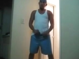 Horny verbal provocative mexican dude wanking