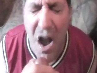dad's cum facial